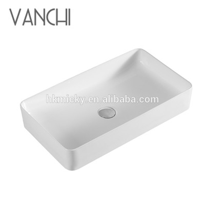 Ceramic vessel wash hand basin hang sink parts in bathroom sinks